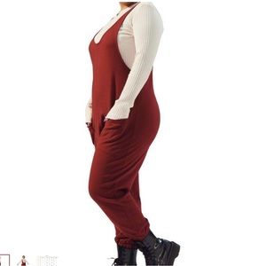 For Days Dark Red Relaxing Romper XL